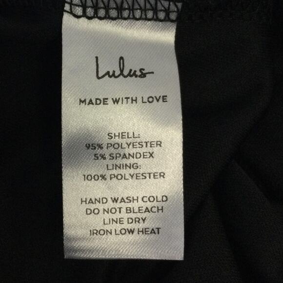 LULU'S SZ L Blissful Beginnings Black Wide-Leg Lounge Pants NEW B114 - Picture 9 of 9